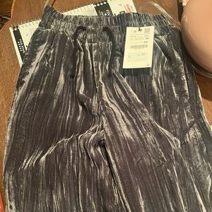 Zara black velvet pants